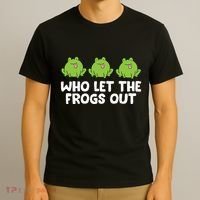 Who Let The Frogs Out Cute Frog Squad Frog Lovers T-Shirt thumb 3