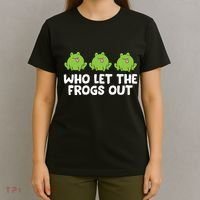 Who Let The Frogs Out Cute Frog Squad Frog Lovers T-Shirt thumb 4
