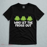 Who Let The Frogs Out Cute Frog Squad Frog Lovers T-Shirt thumb 5