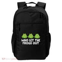 Who Let The Frogs Out Cute Frog Squad Frog Lovers Backpack thumb 0