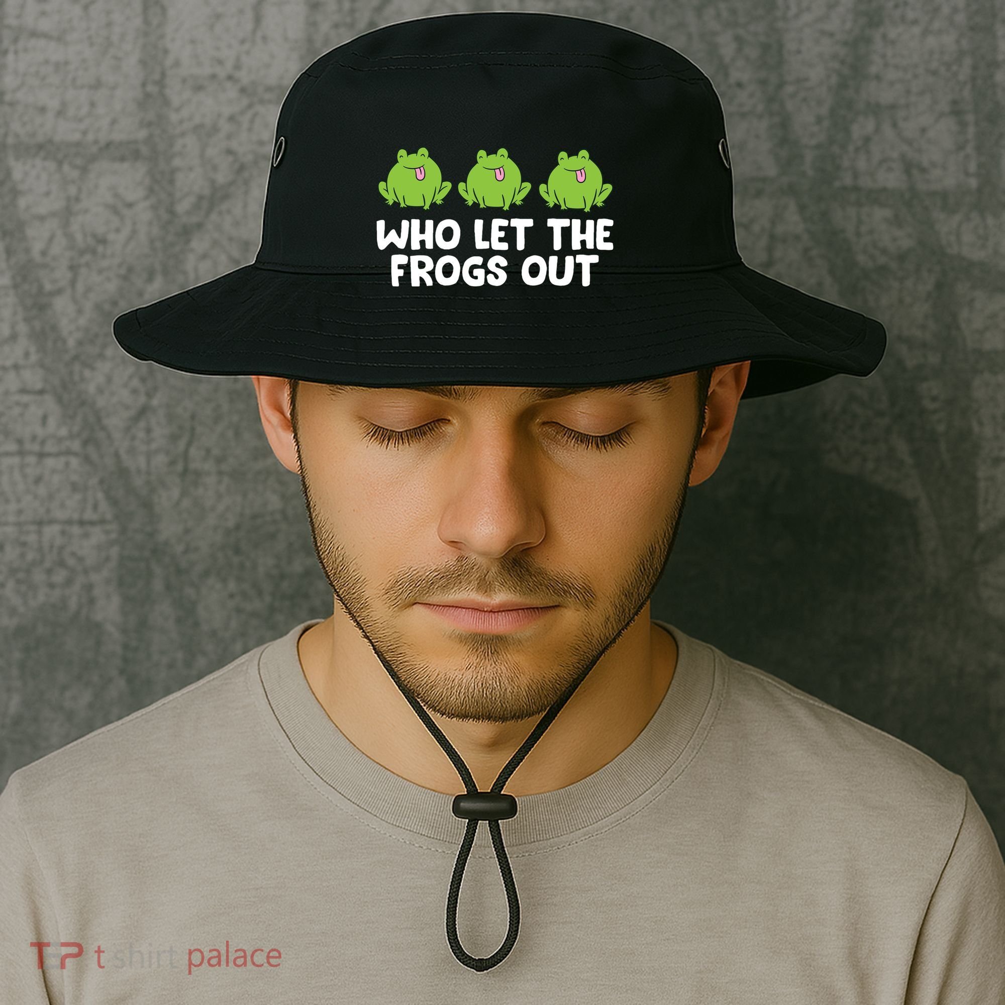Who Let The Frogs Out Cute Frog Squad Frog Lovers Bucket Hat
