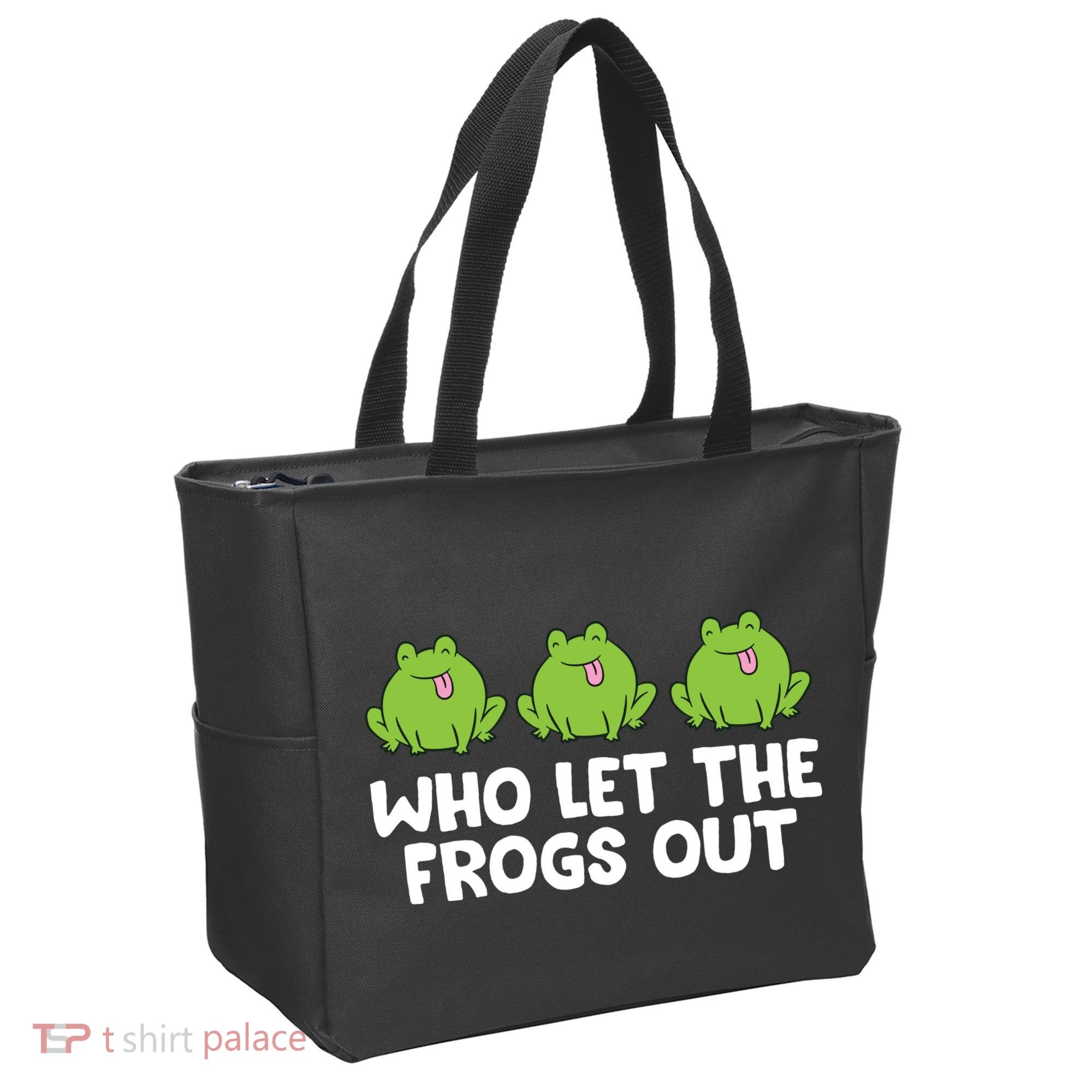 Who Let The Frogs Out Cute Frog Squad Frog Lovers Tote Bag