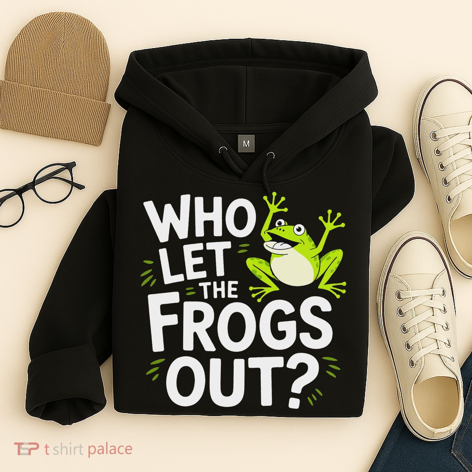 Who Let The Frogs Ou Funny Frog Lovers Hoodie