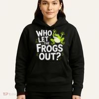 Who Let The Frogs Ou Funny Frog Lovers Hoodie thumb 5
