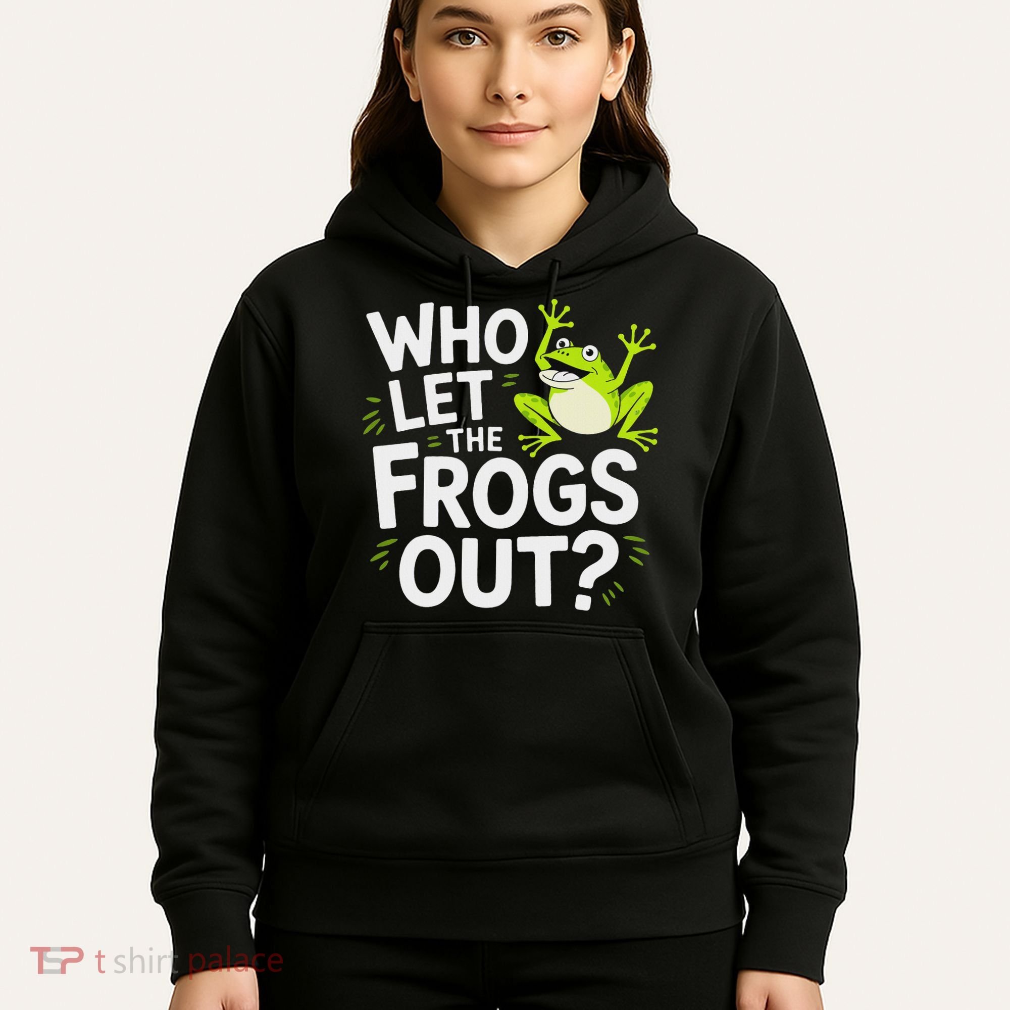 Who Let The Frogs Ou Funny Frog Lovers Hoodie
