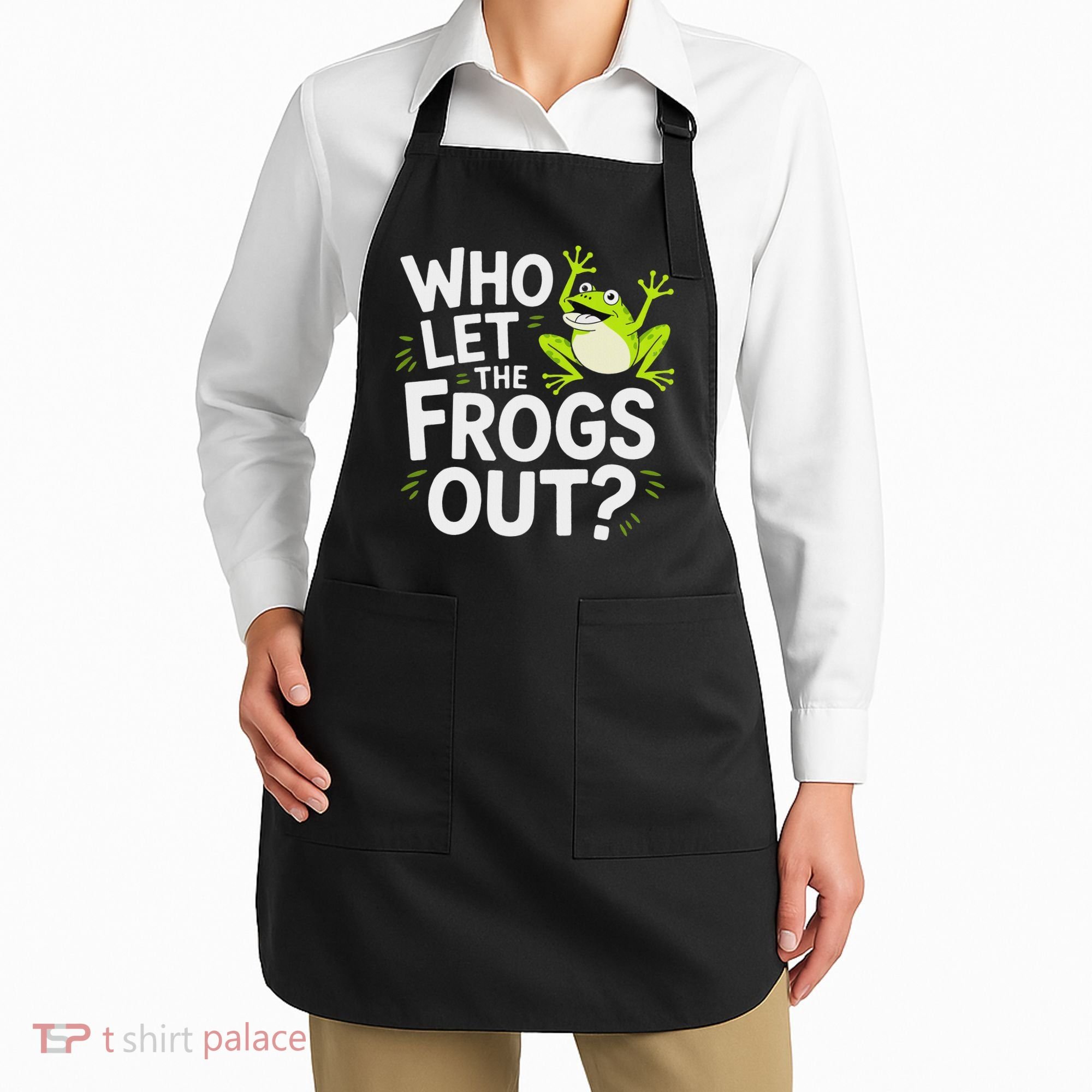 Who Let The Frogs Ou Funny Frog Lovers Apron