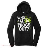 Who Let The Frogs Ou Funny Frog Lovers Women's Hoodie thumb 0