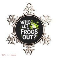 Who Let The Frogs Ou Funny Frog Lovers Ornament thumb 0