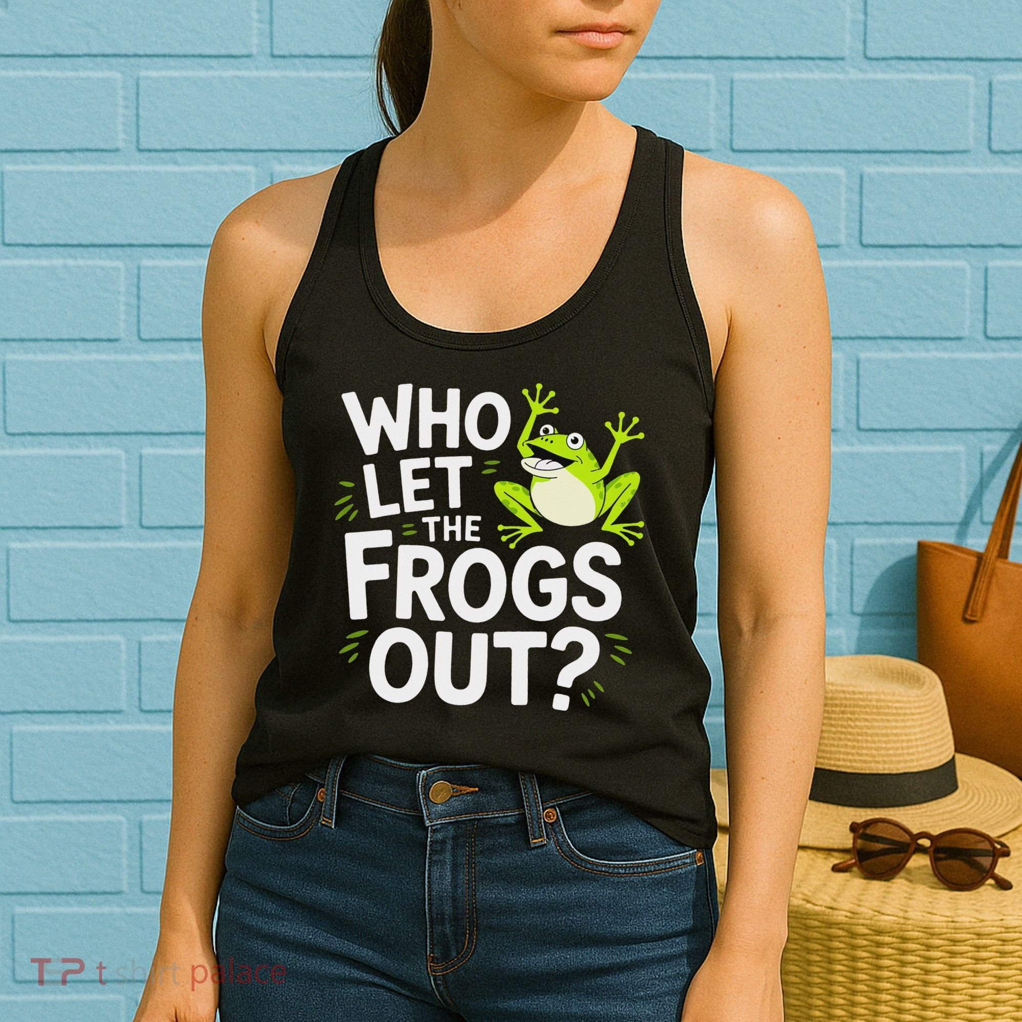 Who Let The Frogs Ou Funny Frog Lovers Women's Tank Top