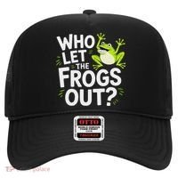 Who Let The Frogs Ou Funny Frog Lovers Hat thumb 0