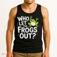 Who Let The Frogs Ou Funny Frog Lovers Tank Top thumb 3