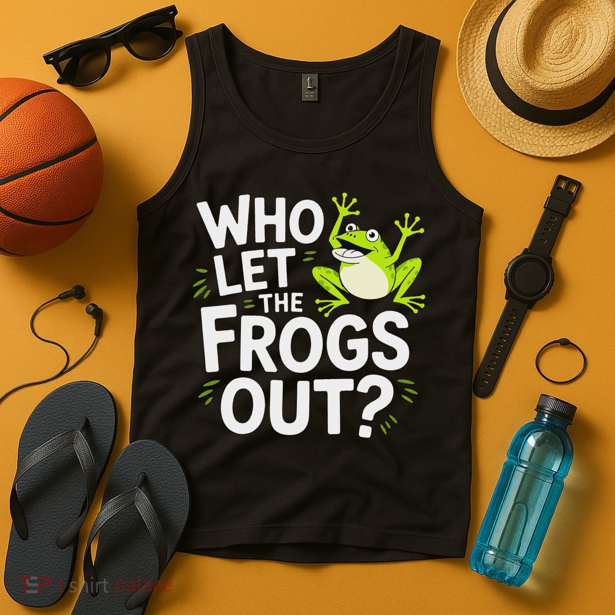 Who Let The Frogs Ou Funny Frog Lovers Tank Top