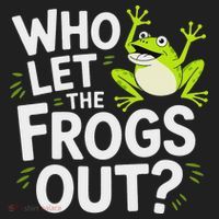 Who Let The Frogs Ou Funny Frog Lovers Golf Towel thumb 3