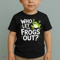 Who Let The Frogs Ou Funny Frog Lovers Toddler T-Shirt thumb 2