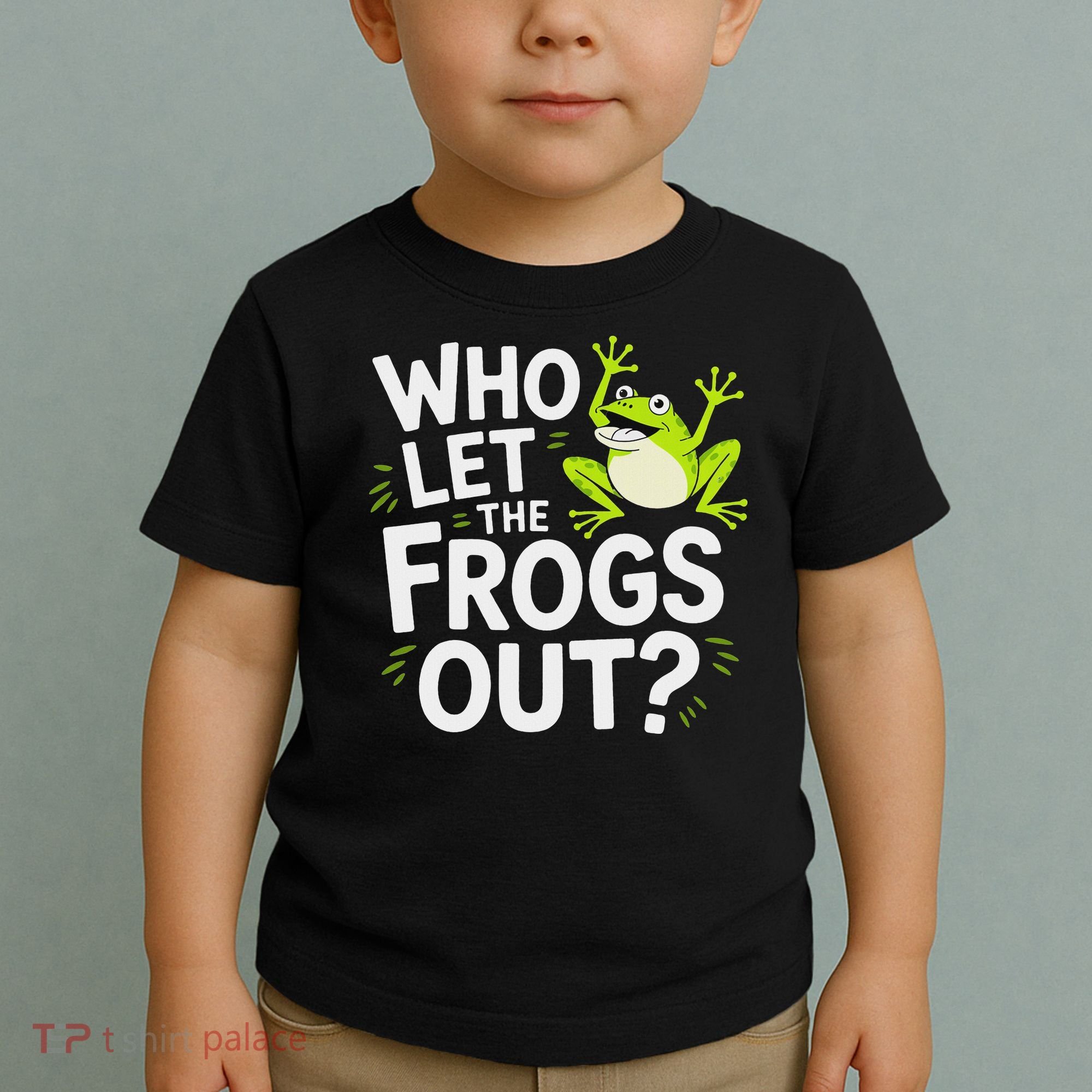 Who Let The Frogs Ou Funny Frog Lovers Toddler T-Shirt
