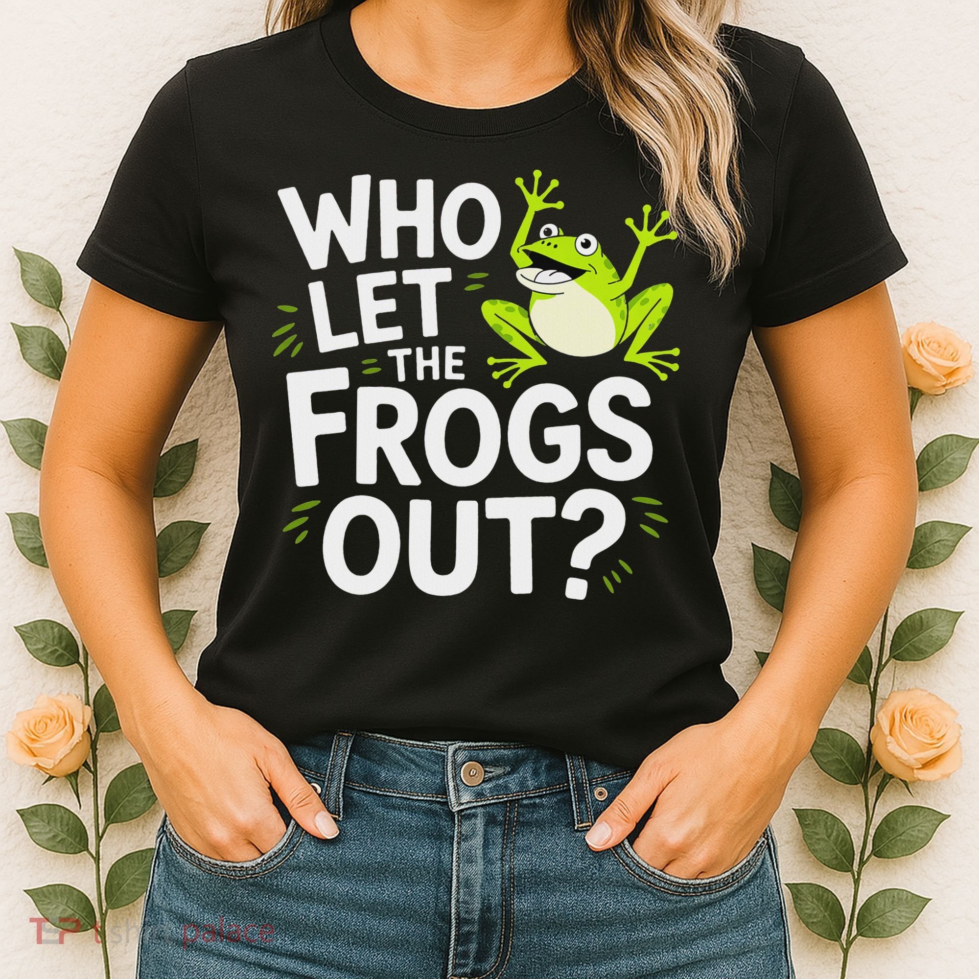 Who Let The Frogs Ou Funny Frog Lovers Women's T-Shirt