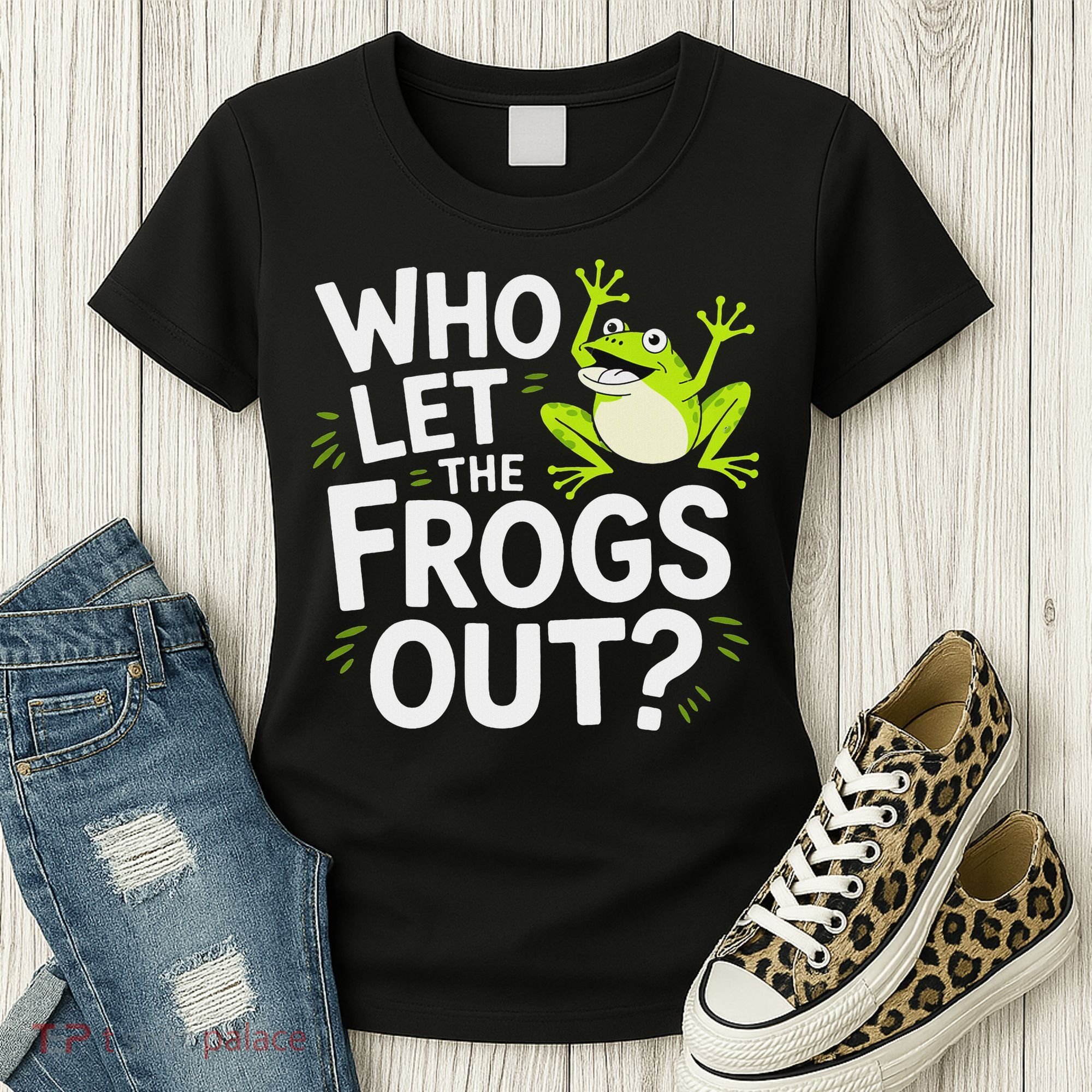 Who Let The Frogs Ou Funny Frog Lovers Women's T-Shirt