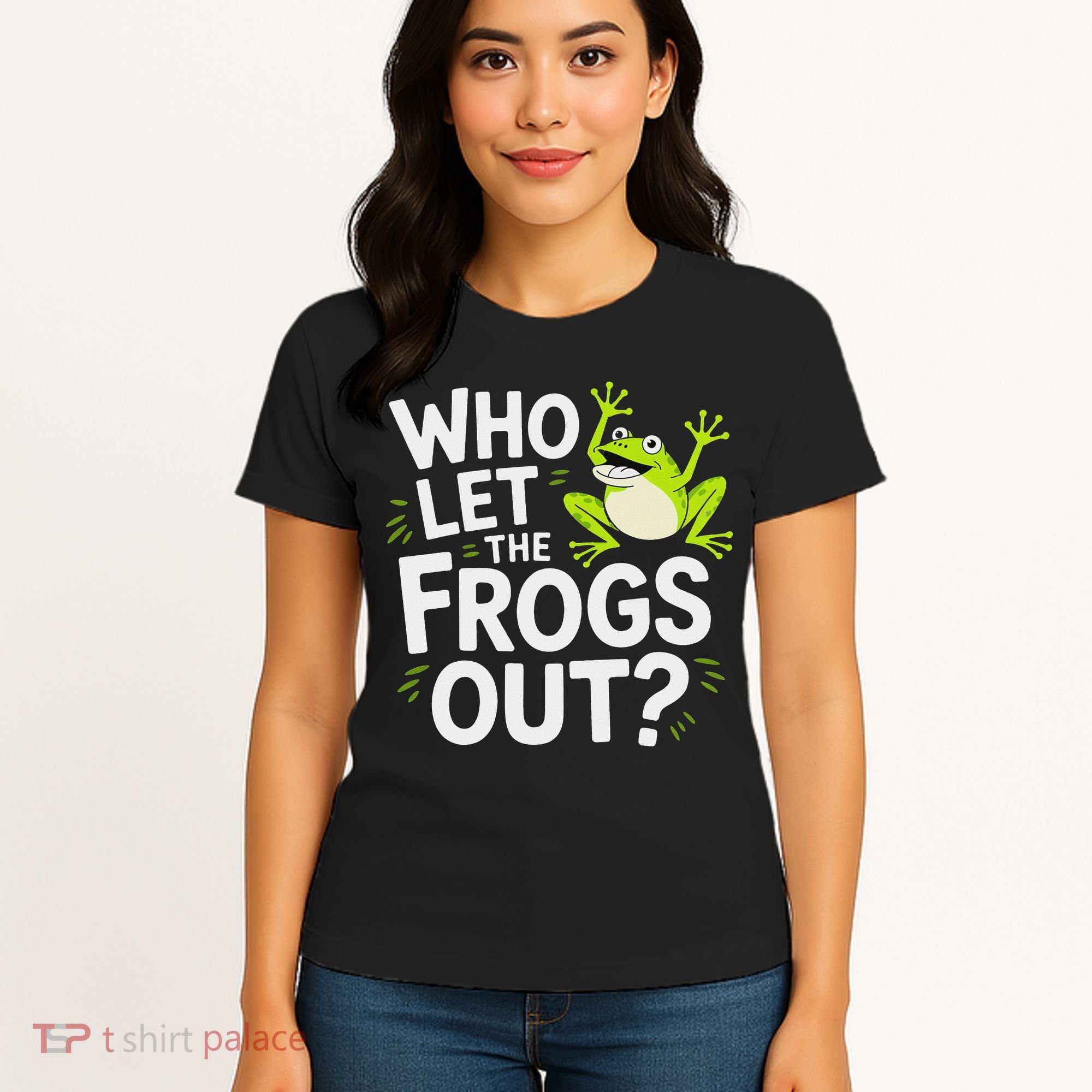 Who Let The Frogs Ou Funny Frog Lovers Women's T-Shirt
