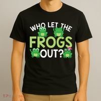 Who Let The Frogs Out Funny Frog Lovers MM T-Shirt thumb 3