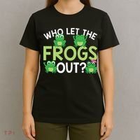 Who Let The Frogs Out Funny Frog Lovers MM T-Shirt thumb 4