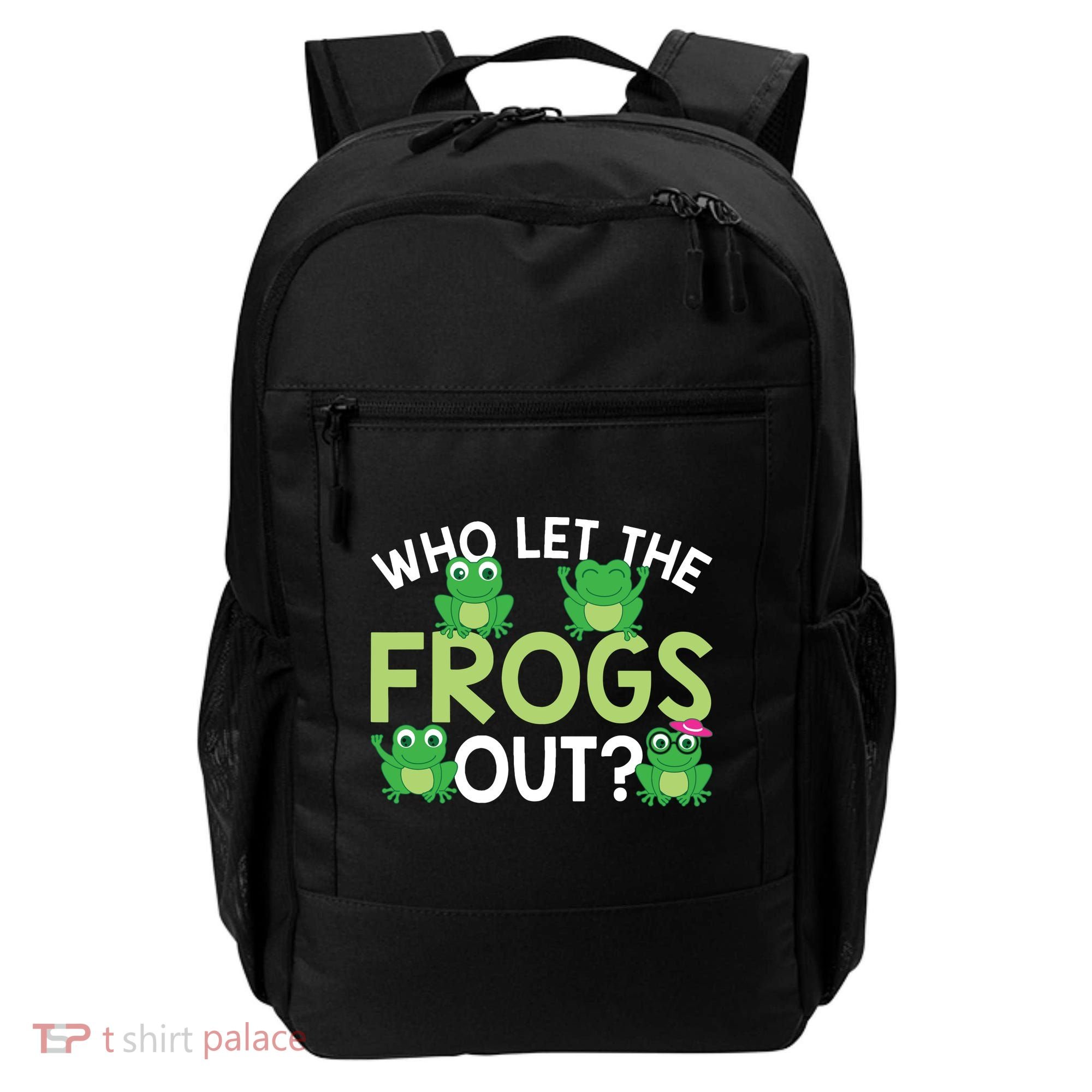 Who Let The Frogs Out Funny Frog Lovers MM Backpack