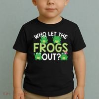 Who Let The Frogs Out Funny Frog Lovers MM Toddler T-Shirt thumb 2