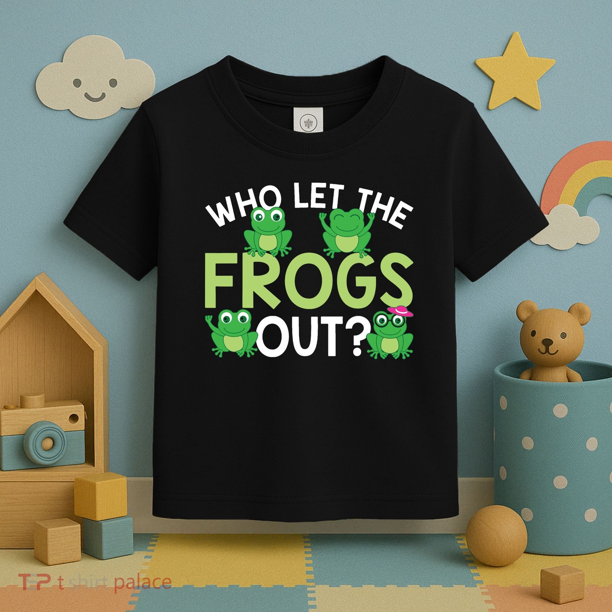 Who Let The Frogs Out Funny Frog Lovers MM Toddler T-Shirt