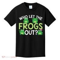 Who Let The Frogs Out Funny Frog Lovers MM Kids T-Shirt thumb 0