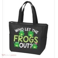 Who Let The Frogs Out Funny Frog Lovers MM Tote Bag thumb 3