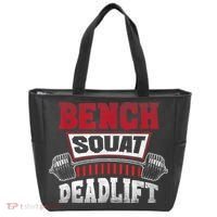 Weight Lifting Training Powerlifting Bench Squat Deadlift Tote Bag thumb 0