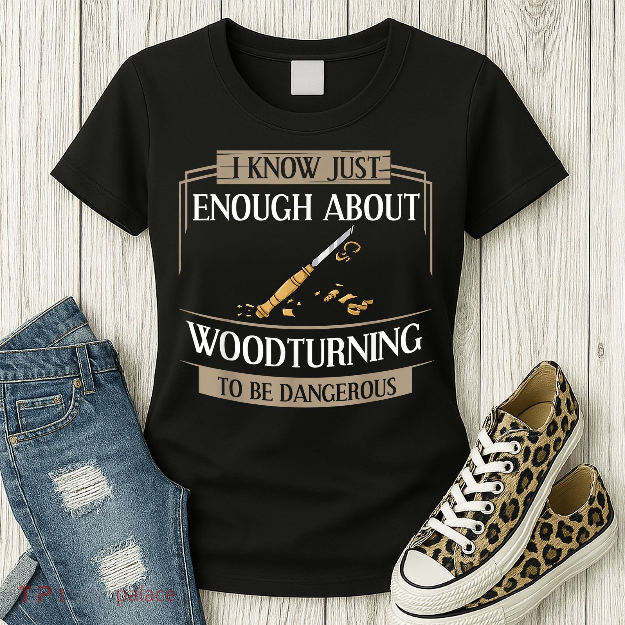 Woodturner Lathe Tools Project Woodturning Women's T-Shirt