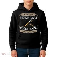 Woodturner Lathe Tools Project Woodturning Kids Hoodie thumb 4