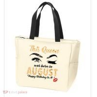 Womens Leopard This Queen Was Born In August Tote Bag thumb 3