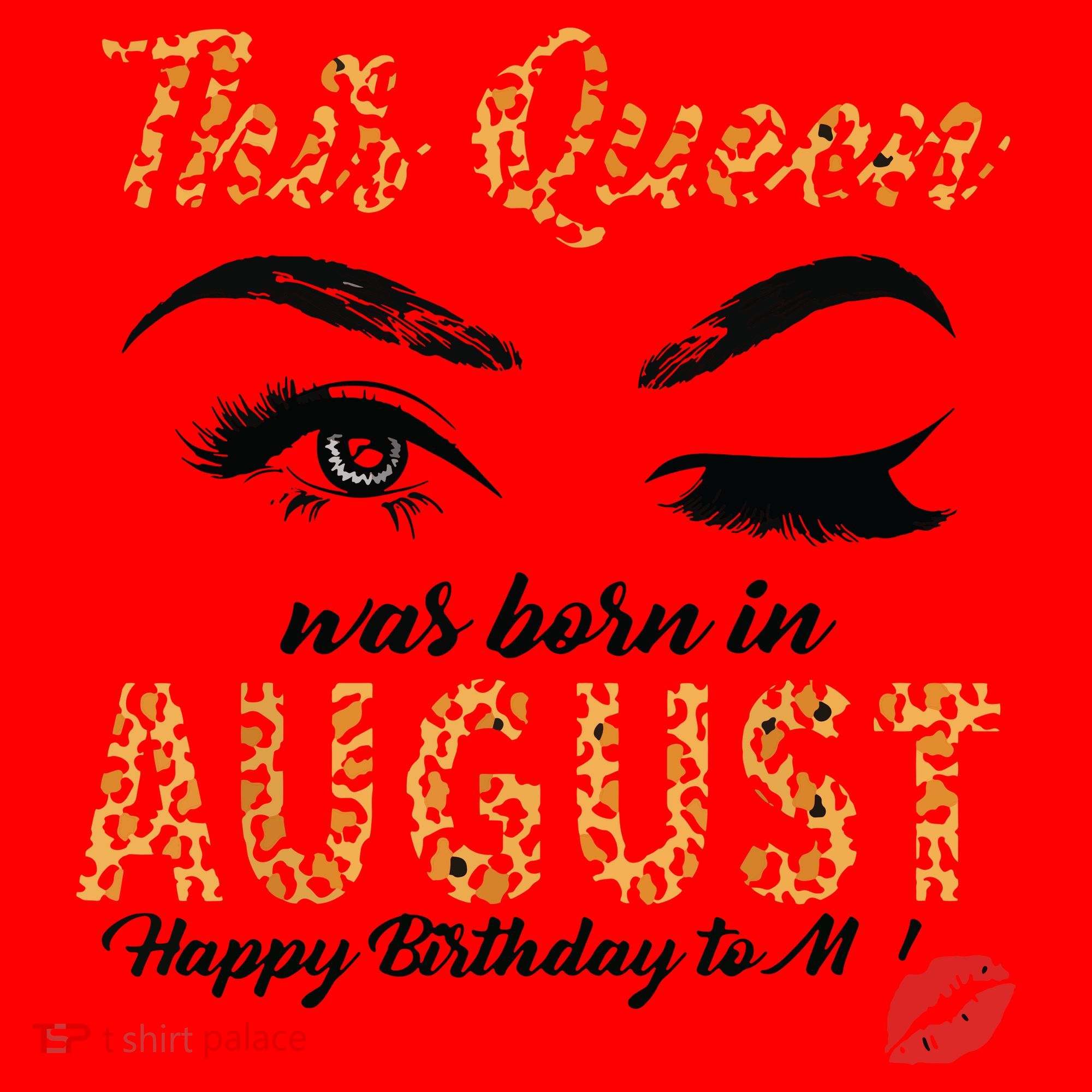 Womens Leopard This Queen Was Born In August Santa Hat