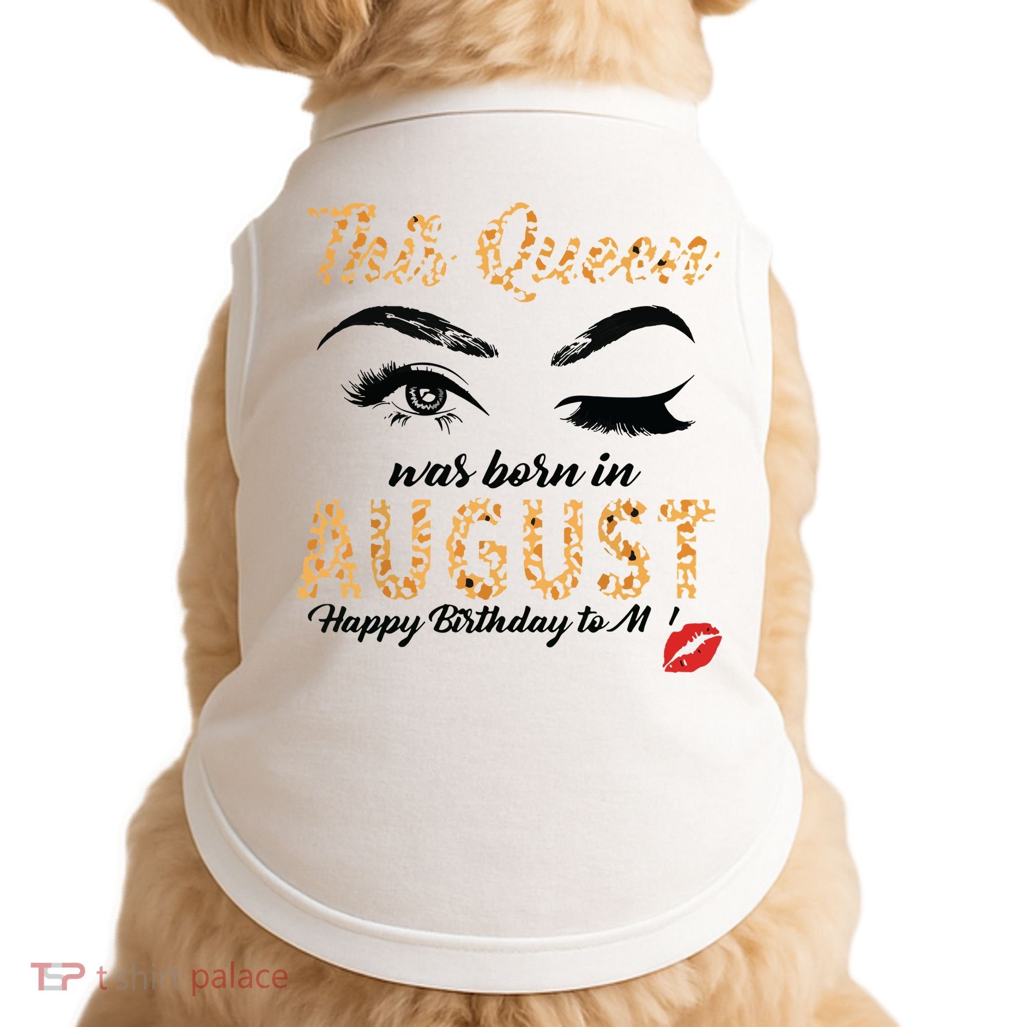 Womens Leopard This Queen Was Born In August Doggie Tank