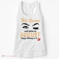 Womens Leopard This Queen Was Born In August Women's Tank Top thumb 0