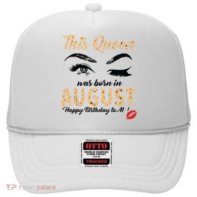 Womens Leopard This Queen Was Born In August Hat