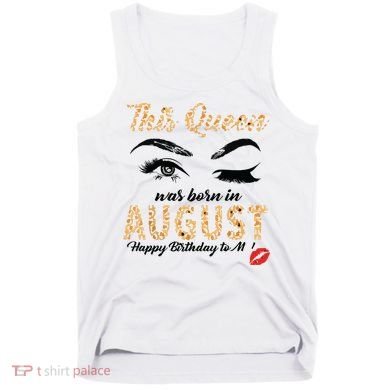 Womens Leopard This Queen Was Born In August Tank Top