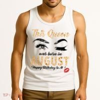 Womens Leopard This Queen Was Born In August Tank Top thumb 3