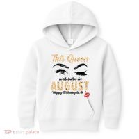 Womens Leopard This Queen Was Born In August Kids Hoodie thumb 0