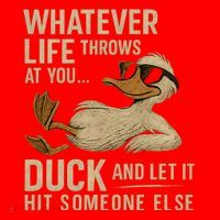 Whatever Life Throws at You, Duck and Let It Hit Someone Else Santa Hat thumb 1