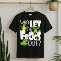 Who Let The Frogs Out Funny Amphibian Lover Frog Owner T-Shirt thumb 2