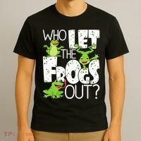 Who Let The Frogs Out Funny Amphibian Lover Frog Owner T-Shirt thumb 3