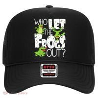Who Let The Frogs Out Funny Amphibian Lover Frog Owner Hat thumb 0