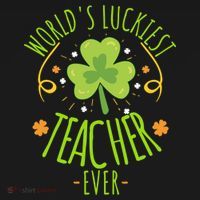 World's Luckiest Teacher Ever Funny St Patrick Day Irish Great Gift Doggie Tank thumb 4