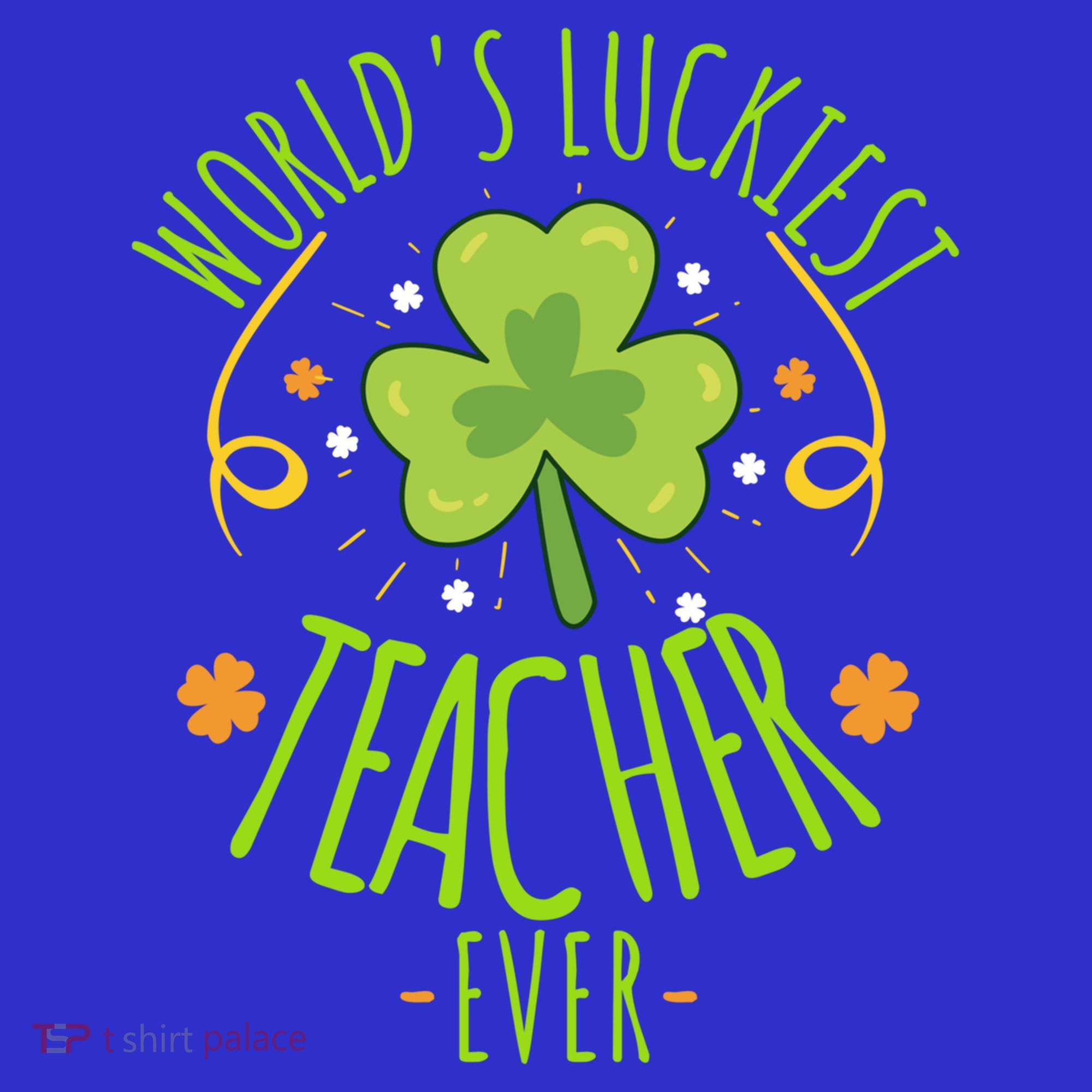World's Luckiest Teacher Ever Funny St Patrick Day Irish Great Gift Visor