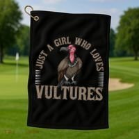 Who Loves Vultures Carrion Scavenger Bird Golf Towel thumb 1