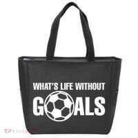 Whats Life Without Goals Soccer Player Coach Tote Bag thumb 0