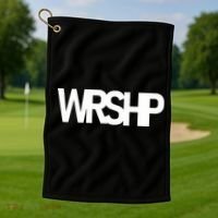 WRSHP Logo Worship Christian Golf Towel thumb 1