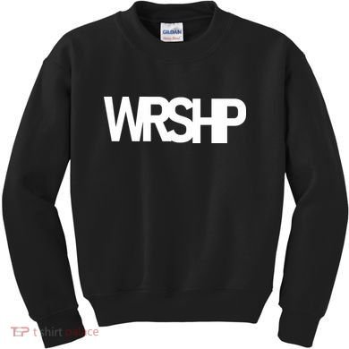 WRSHP Logo Worship Christian Kids Sweatshirt